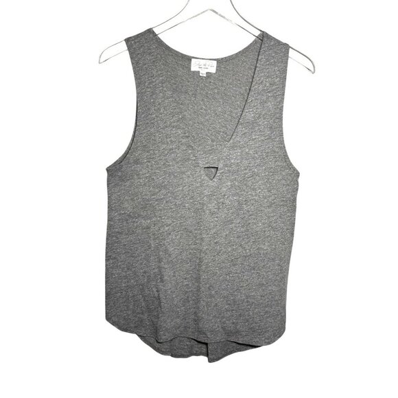 Feel the Piece Terre Jacobs Womens Top sleeveless Stretch Gray size medium large - Picture 1 of 9